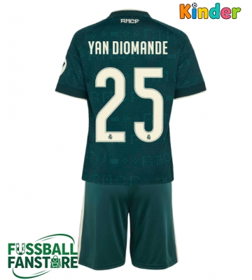 Real Madrid Yan Diomande #25 Replik Auswärtstrikot Kinder 2026-27 Kurzarm (+ Kurze Hosen)